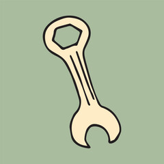 pin. the screw. screwdriver. nut. wrench. key. bolts. vector. doodle. carving. solvent. the tool. a construction tool. builder.
