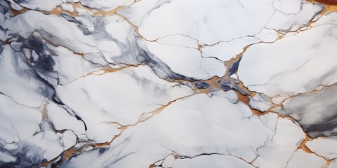Abstract Marble Texture with Golden Veins