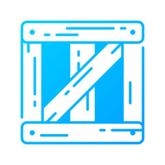 Wooden box icon. Wooden box, Wooden, Cargo, Crate, Shipping, Box, Wood, Packing, logistics. Vector icon illustration