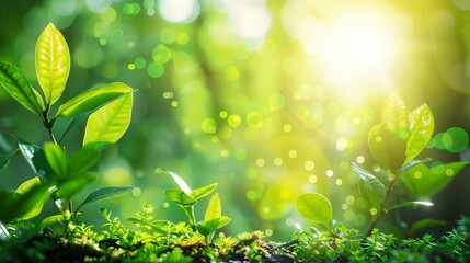 Ecology theme featuring nature and oxygen.