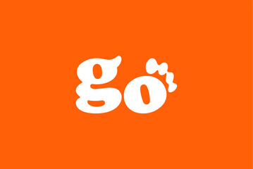 Letter GO foot print logo design royalty free image vector business template 
