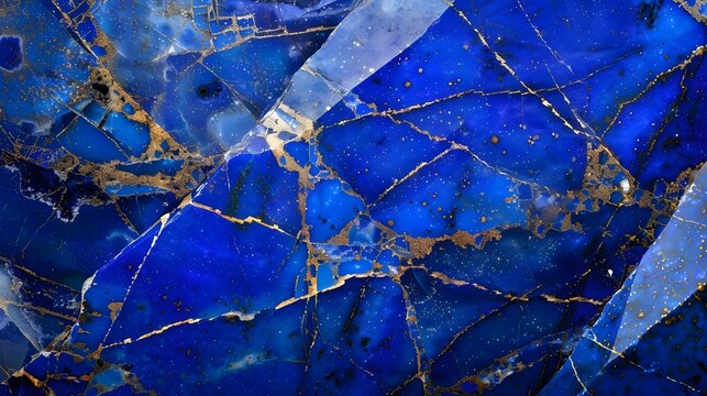 Lapis lazuli with pyrite inclusions.
