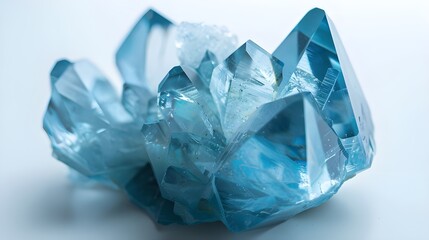 Fototapeta premium Vivid blue crystal formations resembling natural gemstone clusters, exhibiting striking color and sharp facets.