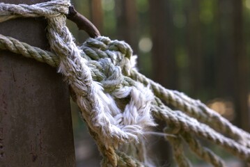 Old rope tie-knot 