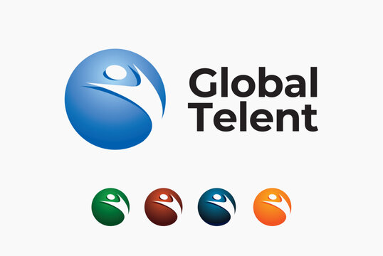 Global telent logo design royalty free image vector business template 