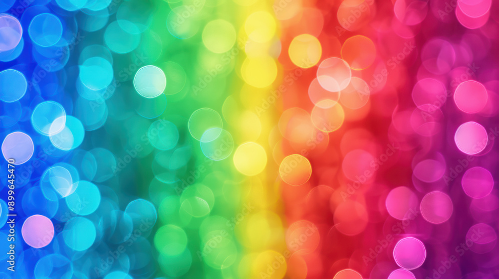 Poster vibrant bokeh background with a stunning gradient of colors, ranging from blue to red, creating a co