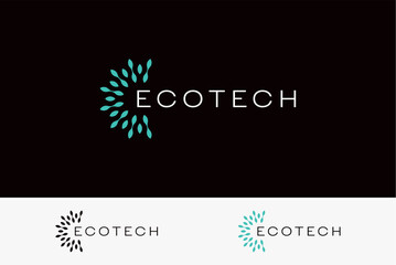 Eco tech health and life style logo design royalty free image vector business template 