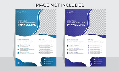 A vector template Business flyer template.