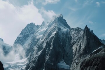 Stunning Close-Up of Jagged Mountain Peaks