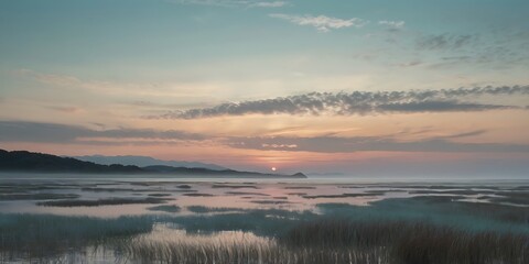 Obraz premium View of the sea by the beach, horizon landscape image