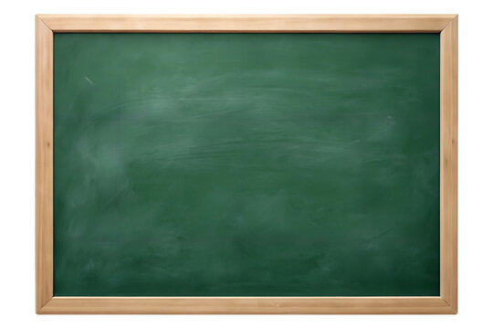 Green school chalkboard isolated on white transparent background, png element clipart. Classroom blackboard,