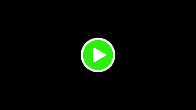 Play and pause icon animation, Animated play and pause button, 4K video.