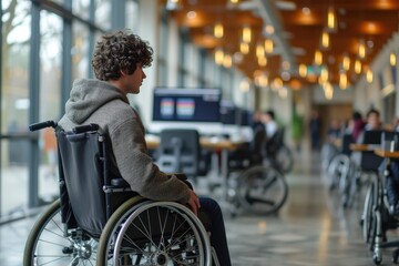 Obraz premium Inclusive Office Environment for Diverse Abilities