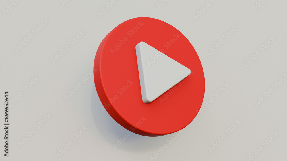Aufkleber play button on white background. ui design. player concept button. play button for start multimedia 