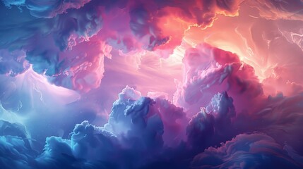 Abstract cloud patterns with vibrant colors and dynamic designs