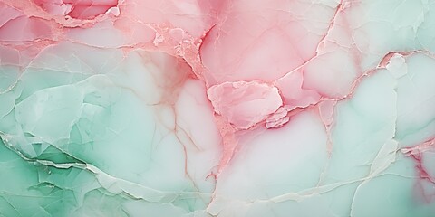 Abstract Marble Texture in Pink and Green
