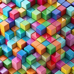 Obraz premium background with colorful cubes