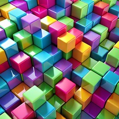 Obraz premium background with colorful cubes