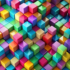 Obraz premium background with colorful cubes