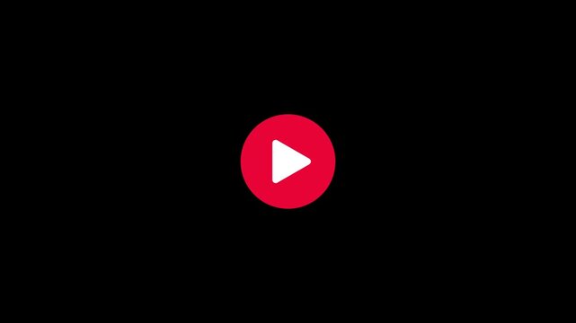 Play and pause icon animation, Animated play and pause button, 4K video.