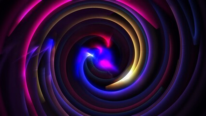 Energy spiral animation background. Beautiful blooming flowers. Sample. Texture. Decoration. Background. Rotating moving unknown object of spiral shape.