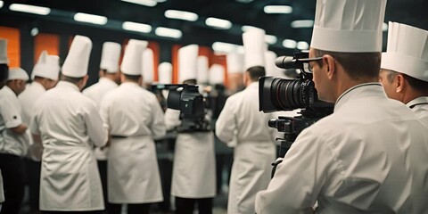 Chefs in a TV cooking competition.