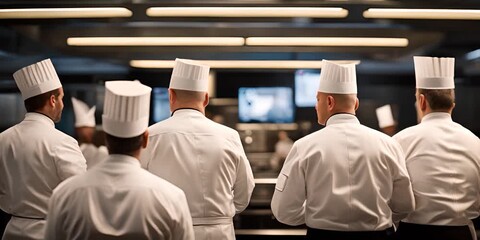 Chefs in a TV cooking competition.