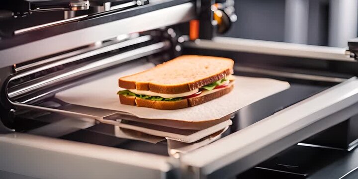 3d printer making a sandwich.