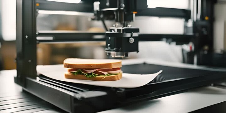 3d printer making a sandwich.