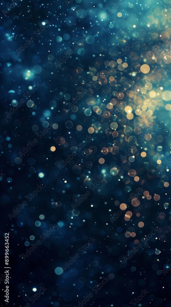 Poster a captivating display of shimmering particles against a dark backdrop