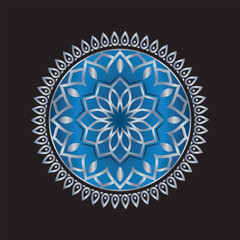 Colorful mandala design abstract floral pattern
