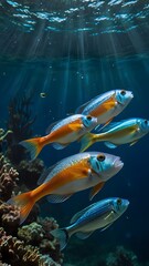 Colorful Fish, Underwater Picture, Blue Water