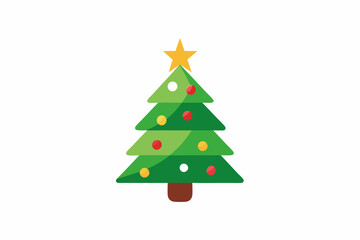 christmas tree isolated on white