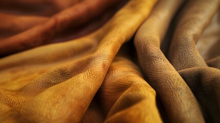 Radiant orange and yellow tones in a satin fabric, creating a vibrant and textured visual.