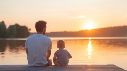 Happy father and son happy moment together, Father's day.