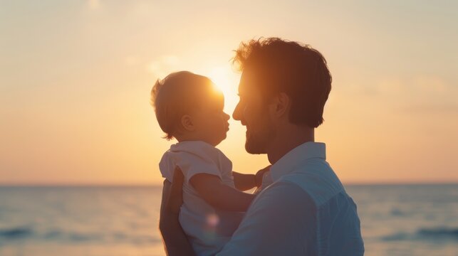 Happy father and son happy moment together, Father's day.