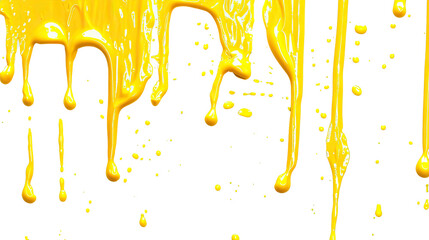 Yellow paint leaking transparent background transparent background