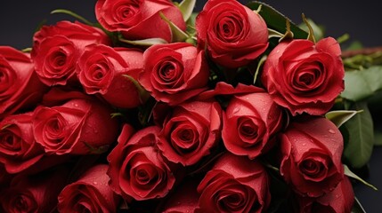 Obraz premium A Bouquet of Red Roses