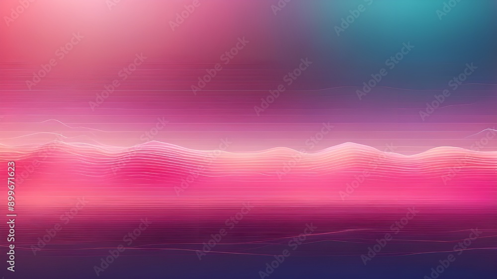 Aufkleber a gradient-colored digital backdrop with an oceanic pink hue that mimics sound waves and indicates t