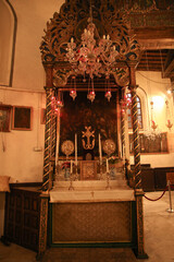 Church of the Nativity from the inside, Bethlehem, Palestine