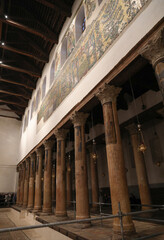 Church of the Nativity from the inside, Bethlehem, Palestine