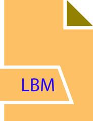 LBM File format icon shape