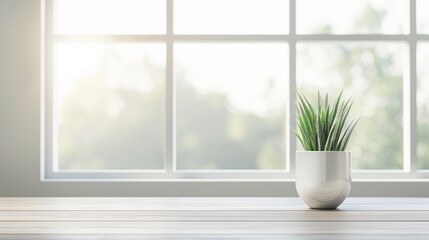 Home office, minimalist design, sunlight through window, Watercolor style