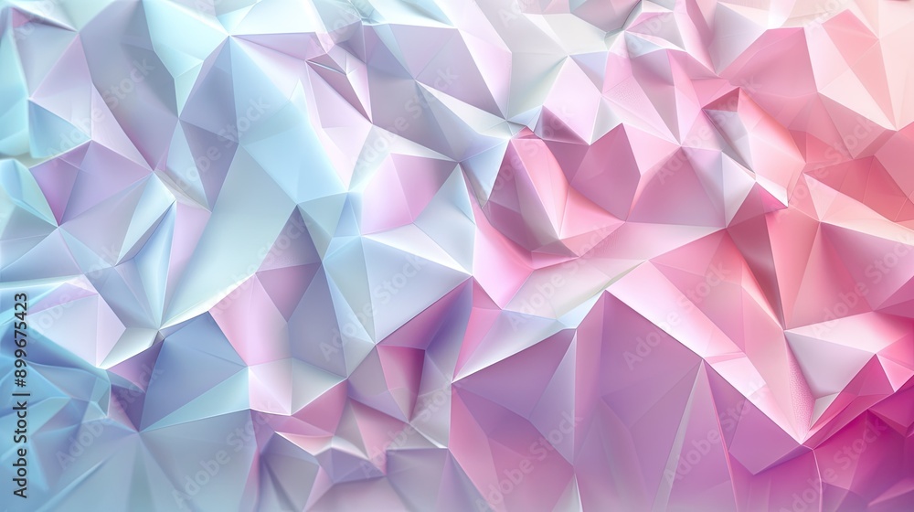 Poster Elegant 3D geometric background with soft gradients and subtle polygon shapes
