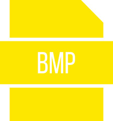 BMP File extension icon rounded and color fill