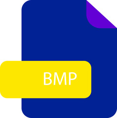 BMP file extension icon rounded corners and deep color