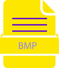 BMP File icon black color and lines