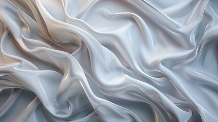 Obraz premium Luxurious flowing cloth, soft and elegant, 3D render background for product presentations