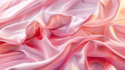 Obraz premium Luxurious flowing cloth, soft and elegant, 3D render background for product presentations