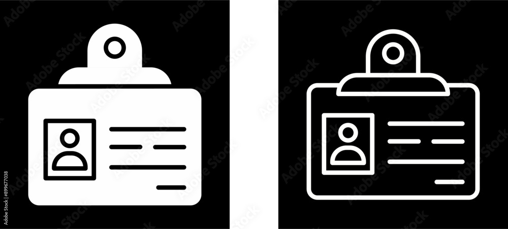 Poster identification badge vector icon